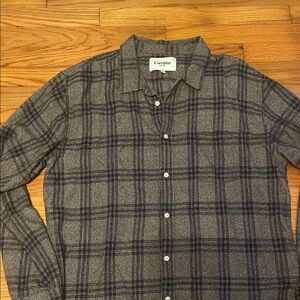 Corridor Gray Plaid Men's Button Down Shirt